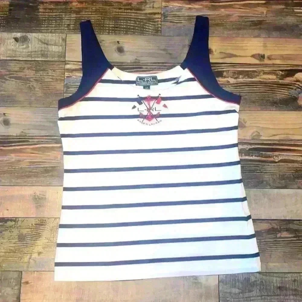Lauren Ralph Lauren Red, White, and Blue Tank size Large
